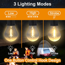 Rechargeable Camping Lights for Tents LED Camping Tent Lantern 3 Lighting Modes Tent Lamp Portable Emergency Camping Lights with Clip Hook for Camping Hiking Fishing, Backpacking (1 Pc)