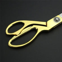 Golden scissors detail