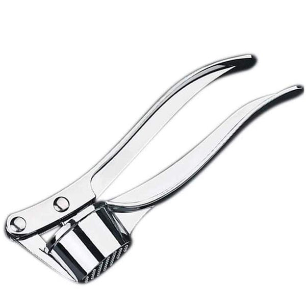 Stainless steel garlic press crusher with ergonomic handle