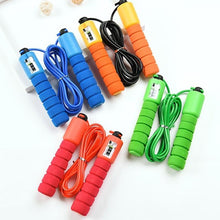 Electronic skipping rope with counter for fitness.