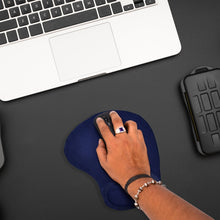 Comfortable mouse pad with wrist rest, close-up